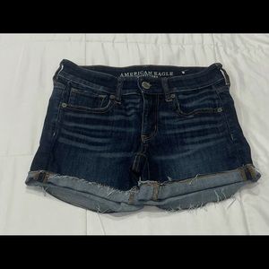American Eagle Next Level Stretch Mid Rise Denim “midi shorts”